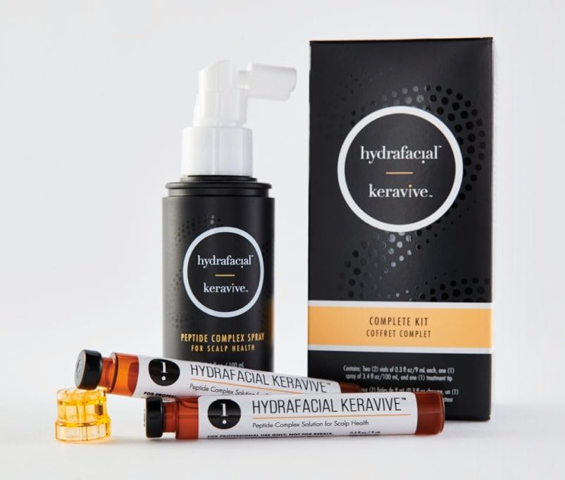3 different Keravine hydrafacial products